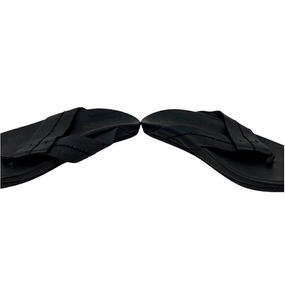Toms Mens Flip-Flop Thong Sandals Black Leather Comfort Slip Ons 8 EUR 40.5 main image 6